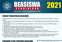 Beasiswa S2 UGM Tahun 2021 untuk Lulusan S1 PTN PTS Indonesia